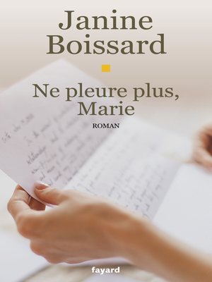 cover image of Ne pleure plus, Marie